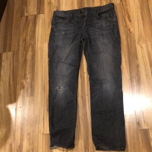 Hudson Blake Slim Straight Leg Distressed Jeans